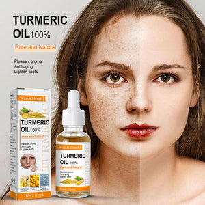 Turmeric Freckle Serum Whitening Dark Spots Organic Turmeric Oils Brighten Dark Skin Pigment Anti Aging Wrinkle Moisturizer (30ml)