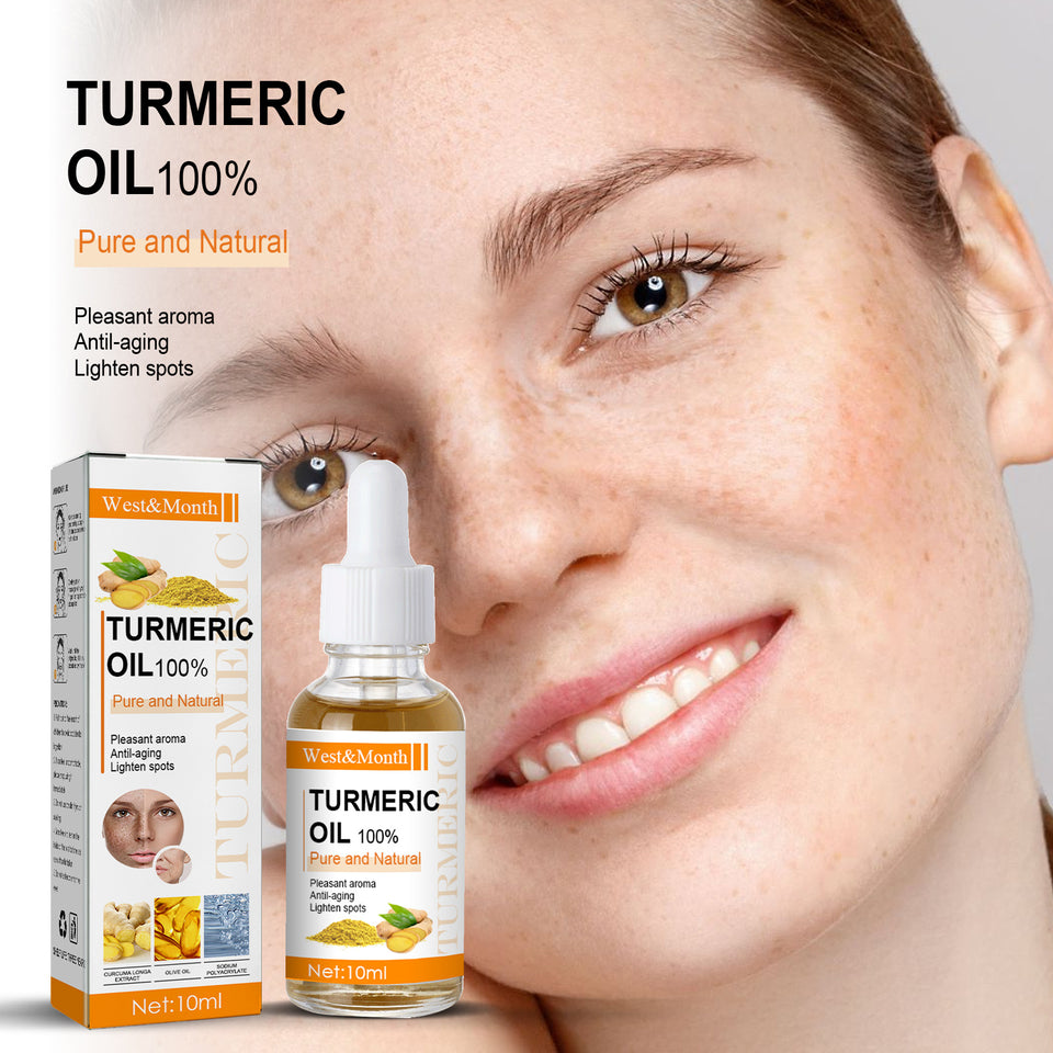 Turmeric Freckle Serum Whitening Dark Spots Organic Turmeric Oils Brighten Dark Skin Pigment Anti Aging Wrinkle Moisturizer (30ml)