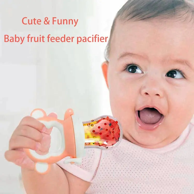 Baby Solid Baby Fruit Pacifier Fresh Fruit Feeder Infant Teething Toy Nibbler Teether Pacifier Safe Silicone Pacifier (random Color)