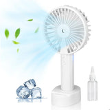 Handheld Spray Fan Creative Gift Students Portable Desktop Outdoor Humidifying Table Small Diplopore Fan