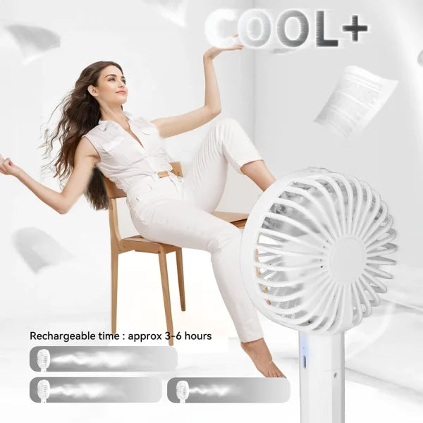 Handheld Spray Fan Creative Gift Students Portable Desktop Outdoor Humidifying Table Small Diplopore Fan