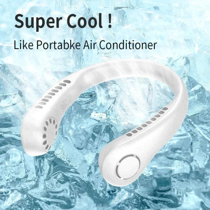 Mini Portable Neck Fan No Bladeless Hanging Neck Rechargeable Air Cooler