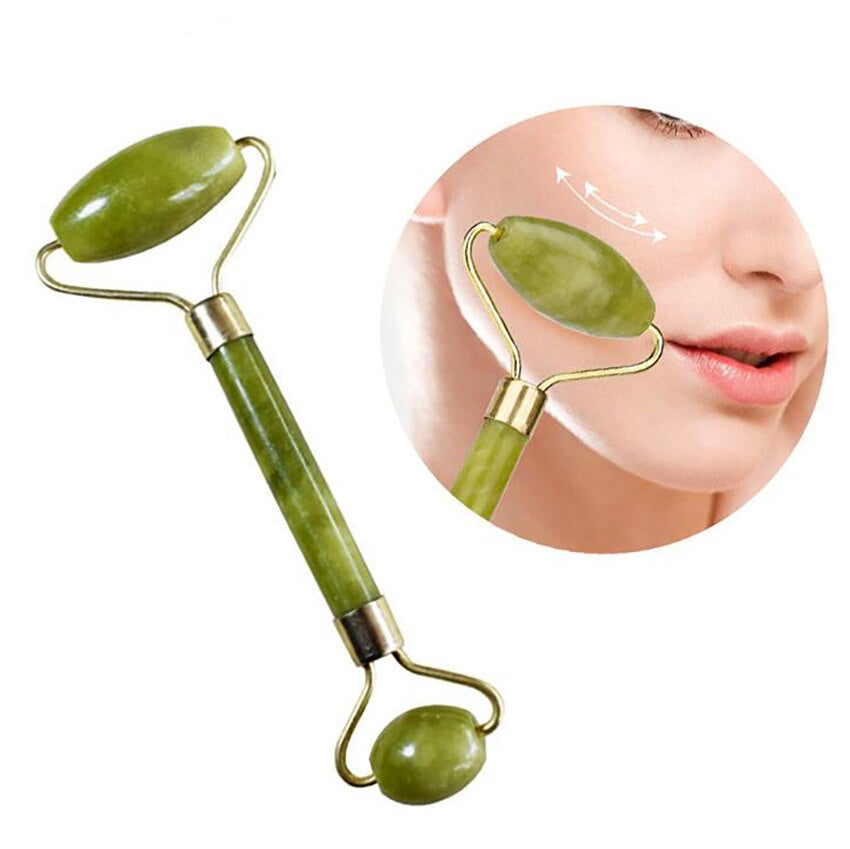 Facial Massage Jade Roller Double Heads Jade Stone Face Lift Hands Body Skin Relaxation Slimming Beauty Health Skin Care Tools