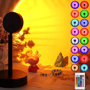 Sunset Lamp Remote Control Sunset Projection Lamp With 16Beautiful Colours