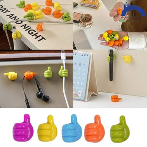 10 Pcs Wall Decoration Hook Creative Silicone Thumb Key Hanger