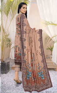 Bareeza Embroidered Shamrey Unstitched 3 Pieces Printed Embroidered Shamrey Collection Casual Wear | Winter 23