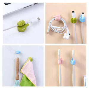 10 Pcs Wall Decoration Hook Creative Silicone Thumb Key Hanger