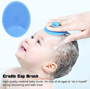 Siprde Baby Cradle Cap Brush 3 Pack For Exfoliate And Massage – Silicone Face Cleanser Brush Soother Baby Essentials For Dry Skin, Cradle Cap, And Eczema – Each