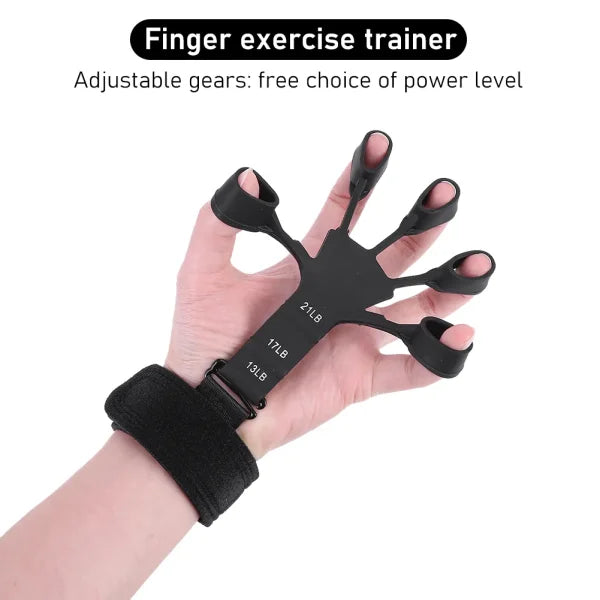 Finger Exerciser – Gripster Strengthener Finger Stretcher Hand Gripper Silicone Finger Grip Patient Hand Strengthening Guitar Finger Flexion And Hand Strengthening Extension Exercise Device – Each